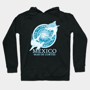 White Shark and Hammerhead Shark Mexico Sea of Cortez Hoodie